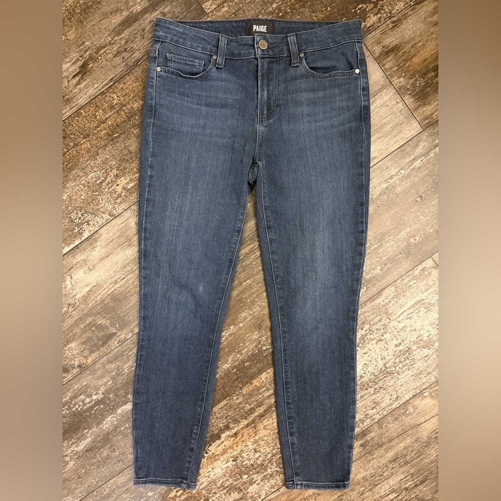 PAIGE Women's Dark Blue Skinny Jeans
